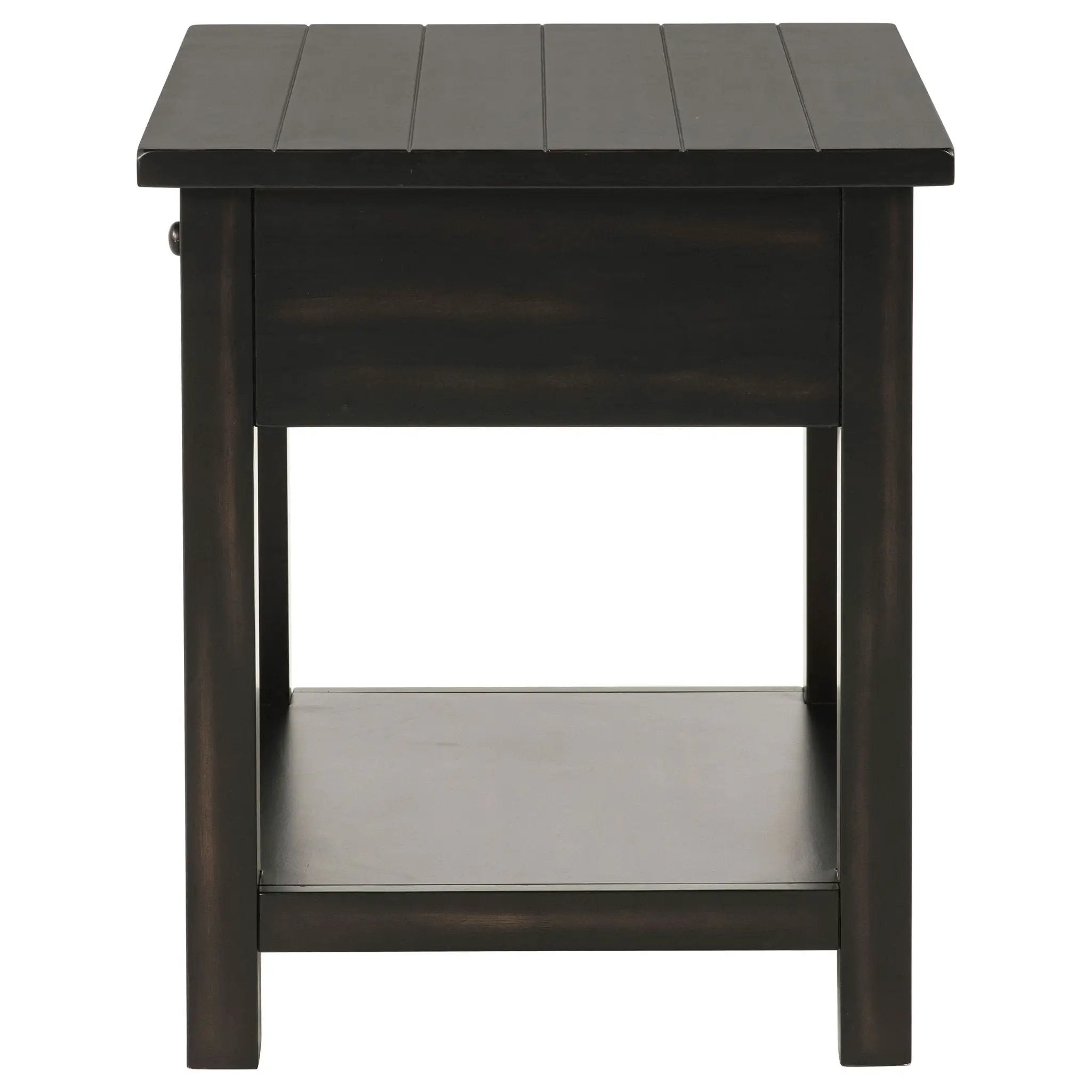 Payne 1-drawer Wood End Table with Shelf Distressed Java by Unique Piece Furniture