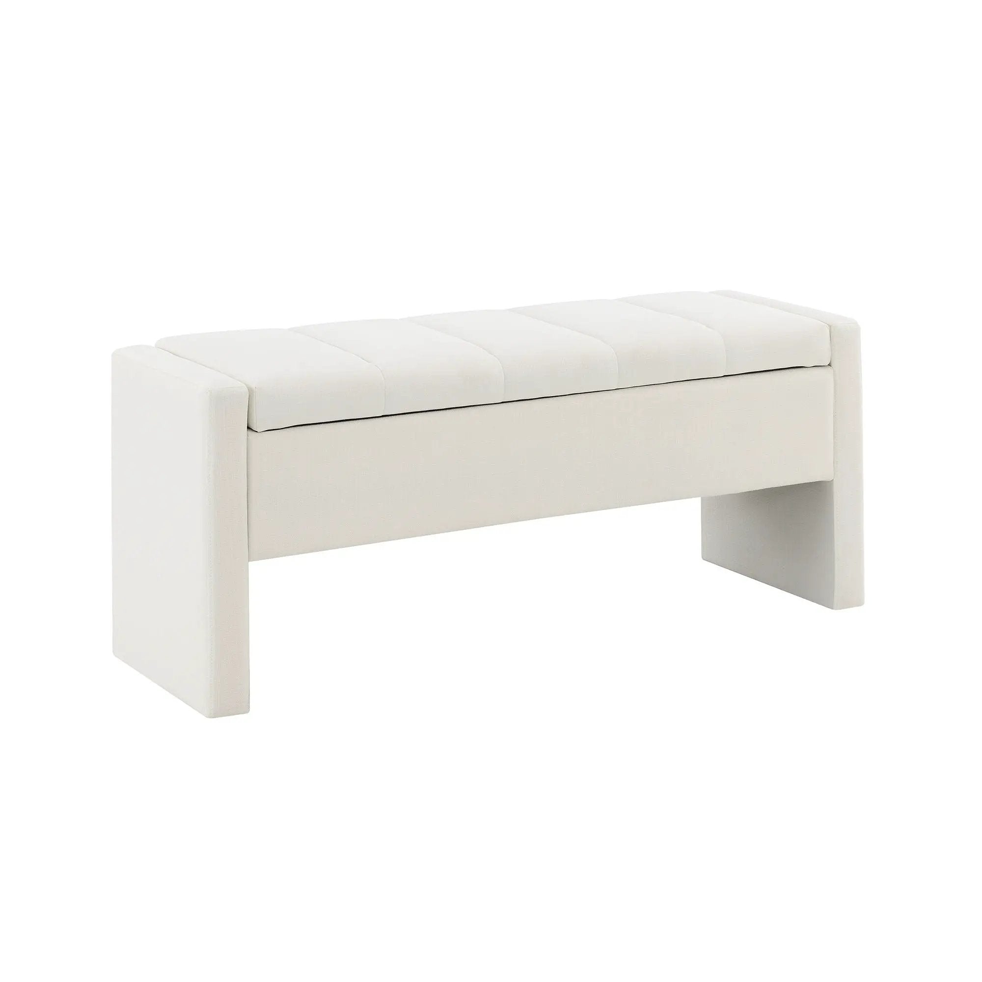 Modern Upholstered Large Bed End Bench With Storage by Unique Piece Furniture