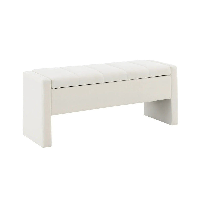 Modern Upholstered Large Bed End Bench With Storage by Unique Piece Furniture