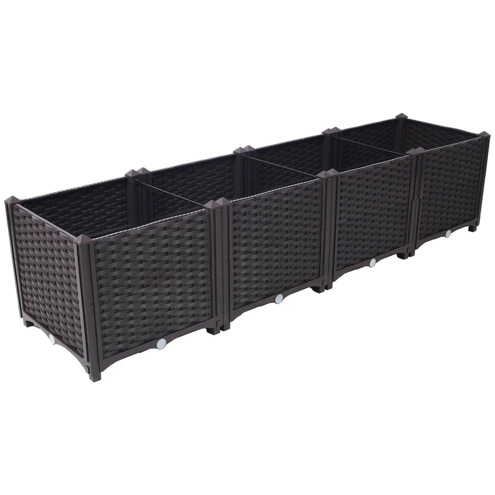 Deep Raised Garden Bed Plastic Planter Boxes by HouseOfZazla