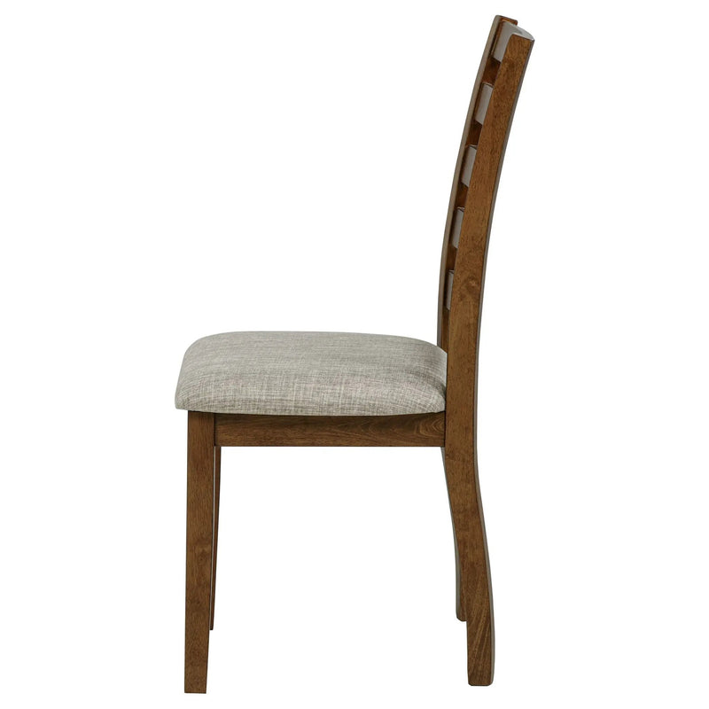 Atwood Wood Dining Side Chair Upholstered Seat Warm Brown by Unique Piece Furniture