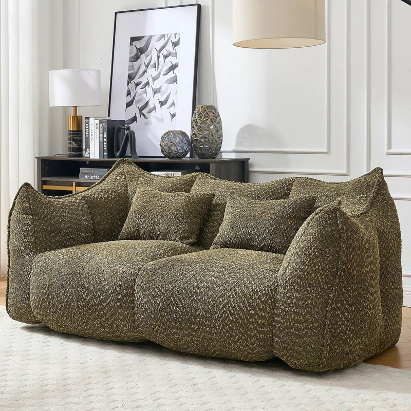 Comfortable Dual Beanbag Chair With High Resilience Foam Core For 2 People by HouseOfZazla