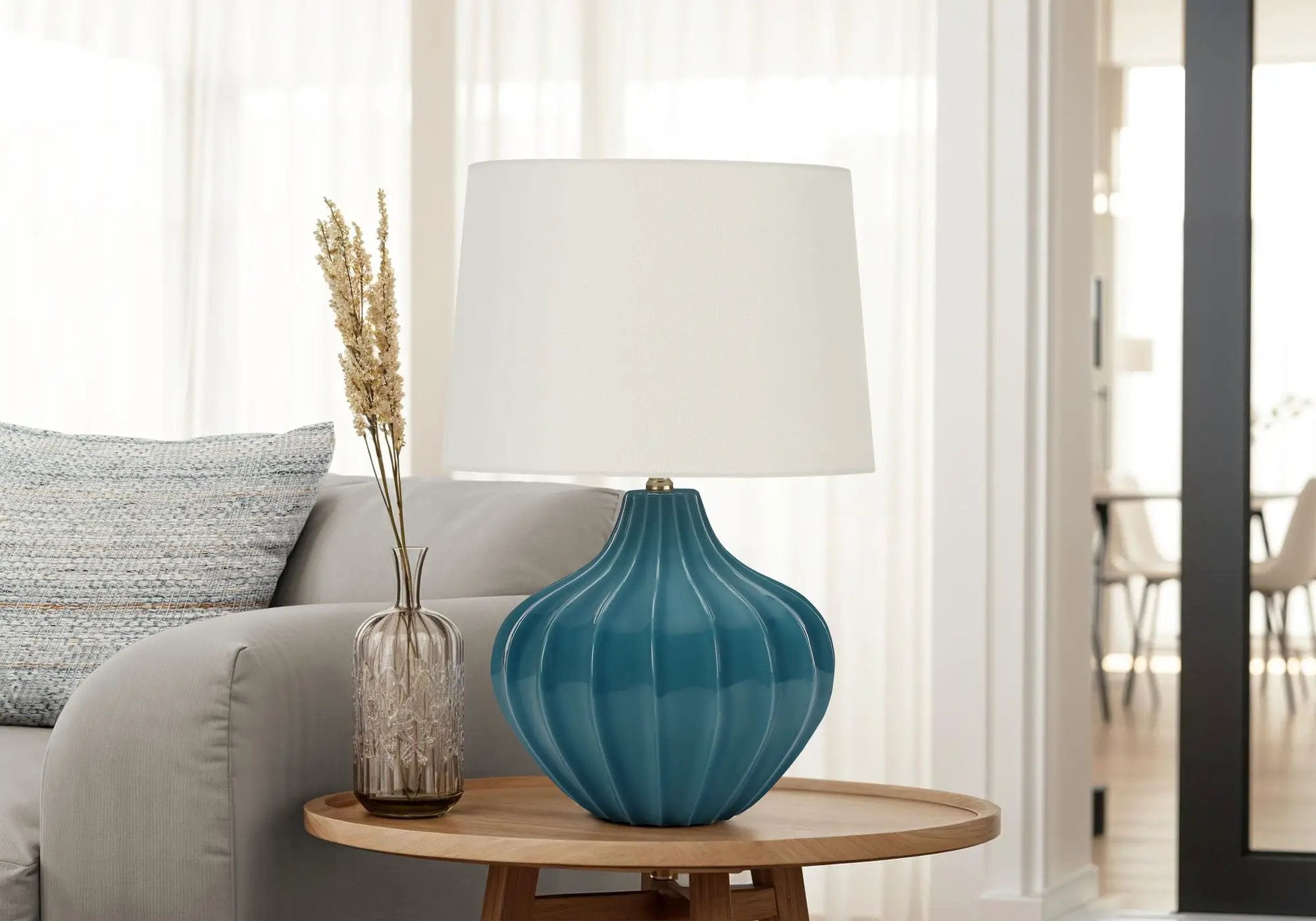 Lighting, Table Lamp, Ceramic, Transitional - Blue by HouseOfZazla