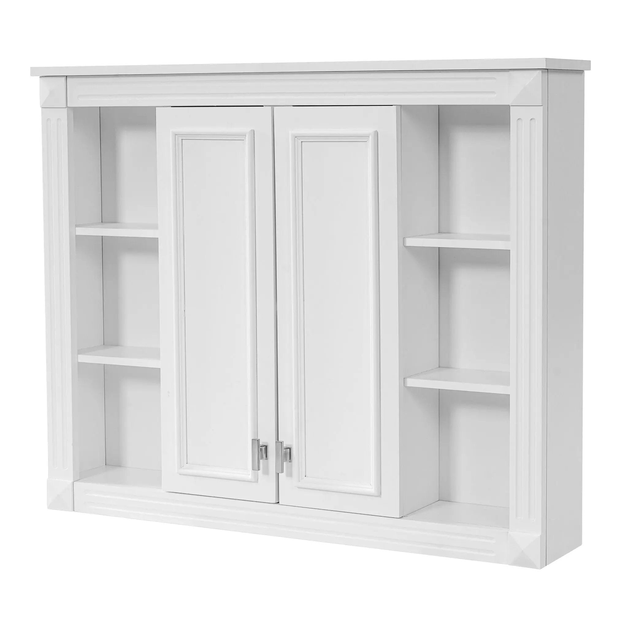 Wall-Mounted Medicine Cabinet With Adjustable Shelf, Soft-Closing Hinges - White by Unique Piece Furniture