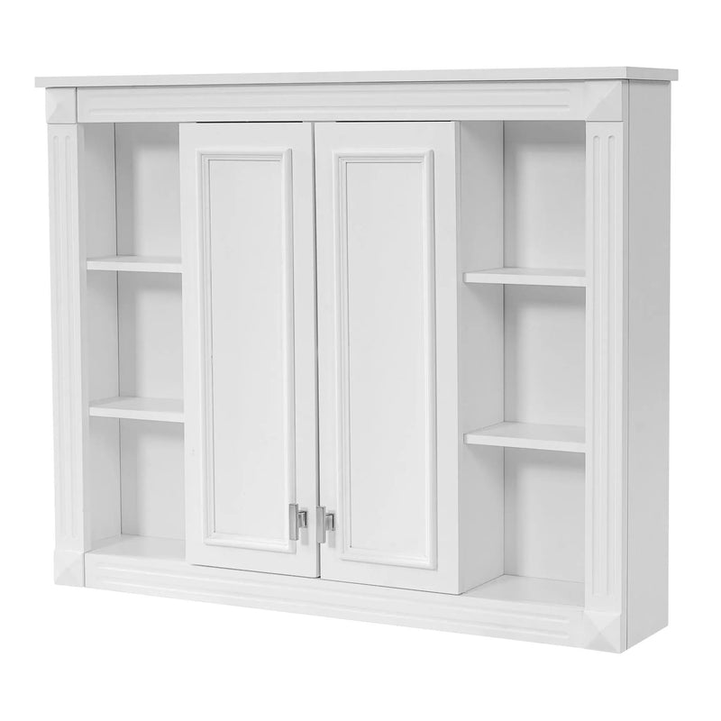 Wall-Mounted Medicine Cabinet With Adjustable Shelf, Soft-Closing Hinges - White by HouseOfZazla