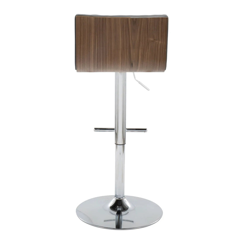 Mason - Contemporary Adjustable Barstool & Swivel With Straight T Footrest (Set of 2) by Unique Piece Furniture