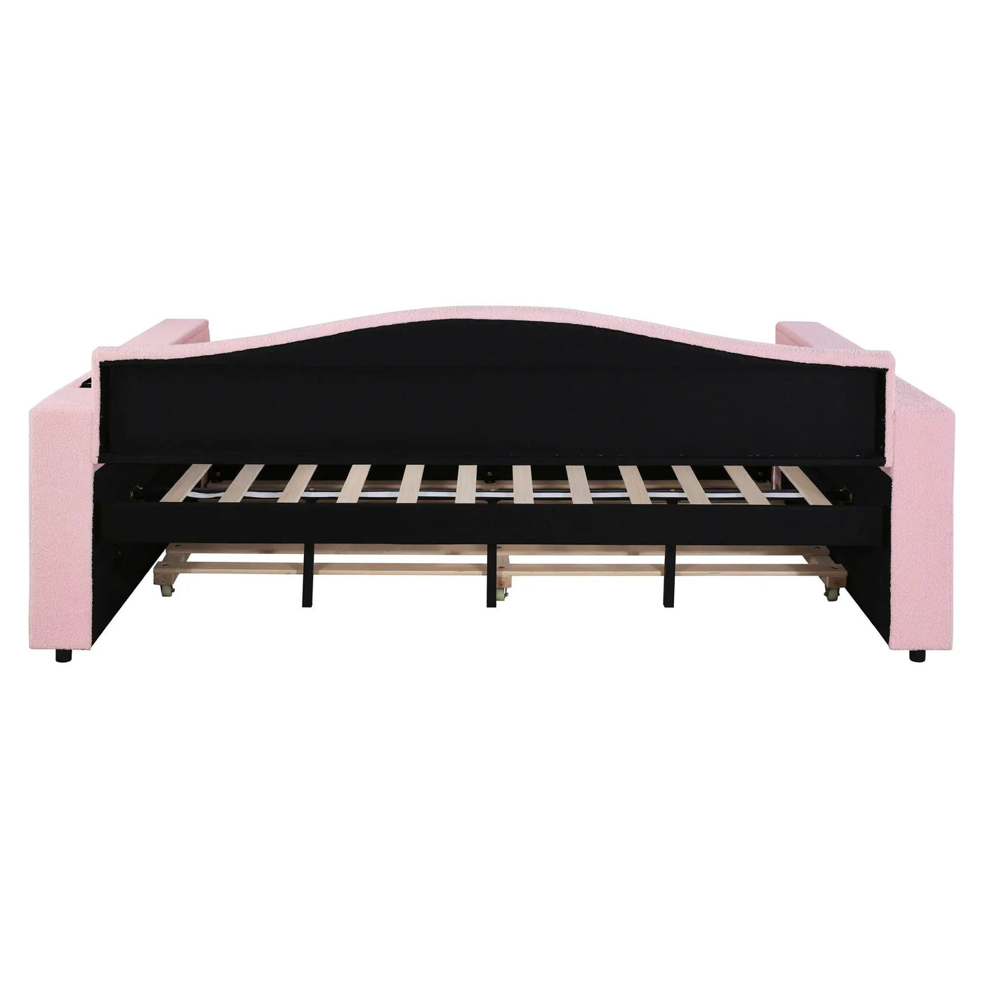 Upholstered Daybed With Storage Armrests, Trundle And Latest Integrated tooth Audio System by HouseOfZazla