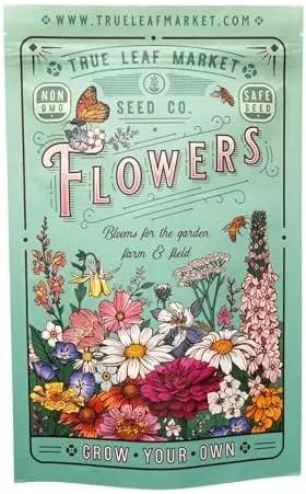 Rocky Mountain Wildflower Seeds Mix - 5 Lb Seed Pouch - 22 Wild Flower Seed Varieties - Annuals, Perennials and Bi-Annuals - Flower Garden by GreenHaven Gardens