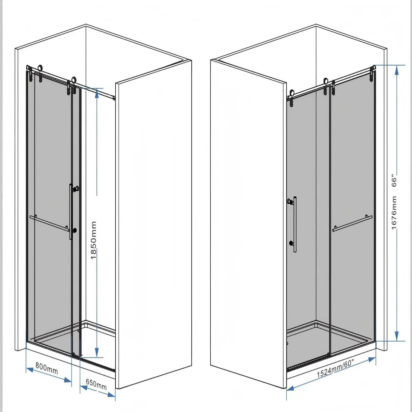 Frameless Sliding Bathtub Door With Frame by HouseOfZazla