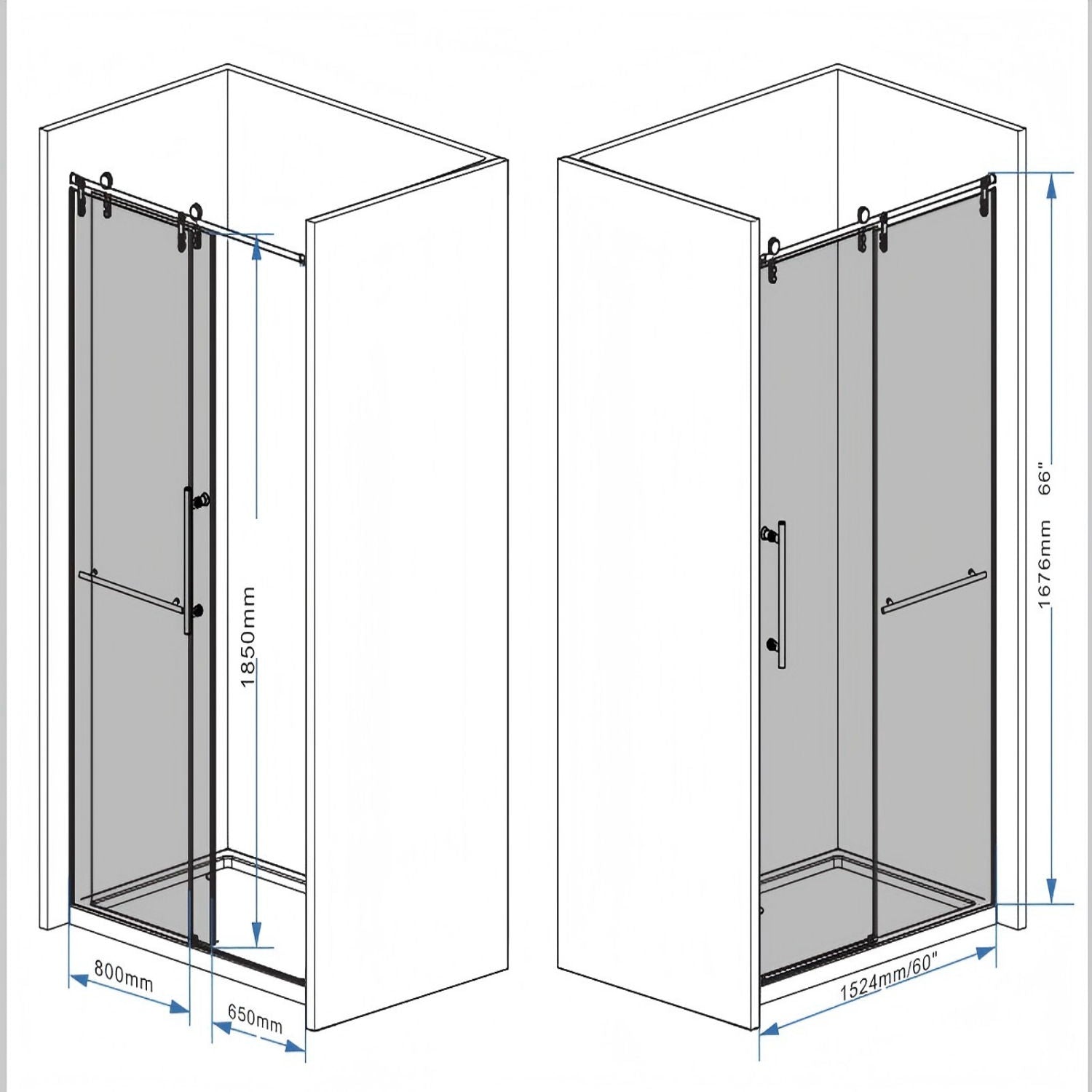 Frameless Sliding Bathtub Door With Frame by HouseOfZazla