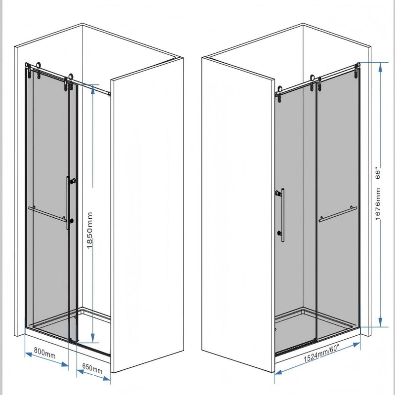 Frameless Sliding Bathtub Door With Frame by HouseOfZazla