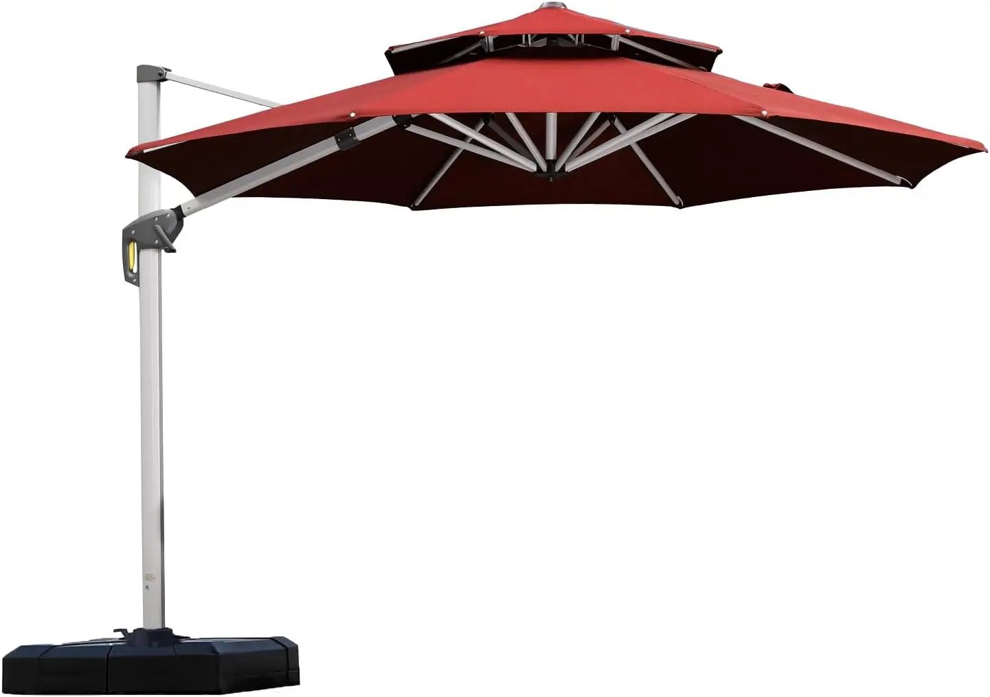 PURPLE LEAF 10 Feet Patio Umbrella Outdoor Round Umbrella Large Cantilever Umbrella Windproof Offset Heavy Duty Sun for Garden Deck Pool Patio, Brick Red by GreenHaven Gardens