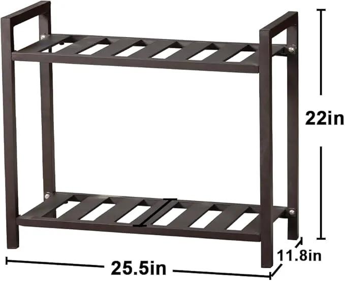 Versatile Indoor/Outdoor Plant Stand – High-Strength Aluminum with 300 LBS Load Capacity - Ideal Decor for Patios, Gardens, Living Rooms | L25.5 x W11.8 x H22 inches by GreenHaven Gardens