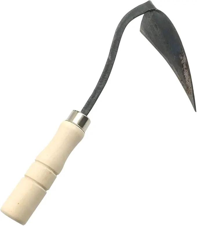GARASANI Hoe Hand Plow Hoe Korean Style Ho-Mi Organic Gardening (Triangle) by GreenHaven Gardens