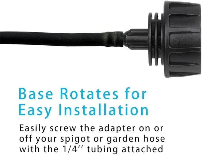 8Pcs Drip Irrigation Hose Connectors,1/4 Inch Drip Irrigation Tubing x 3/4 FHT Swivel Garden Faucet Adapter Hose Adapter Connectors(1 Barb) by GreenHaven Gardens