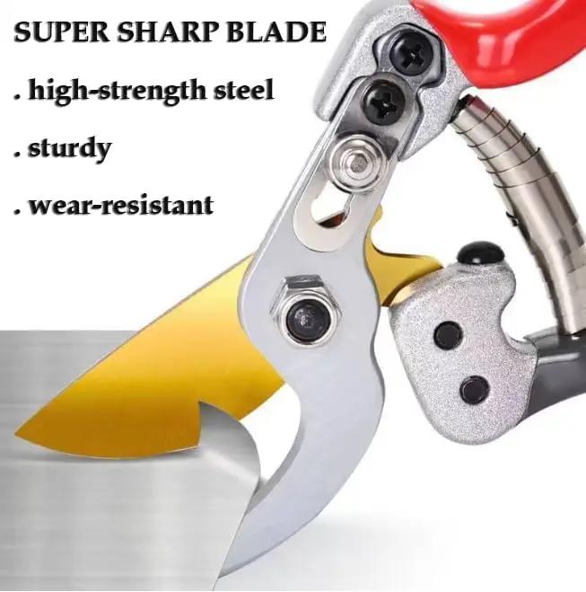 Ultra Sharp Germany Titanium Steel Pruning Shears - Cuts 3X Easier, Weak Hand Arthritis Snips, Rust-Resistant, Effortlessly 1-Inch Cut Capacity Garden Scissors, Ergonomic Handle (gt-06, 1) by GreenHaven Gardens