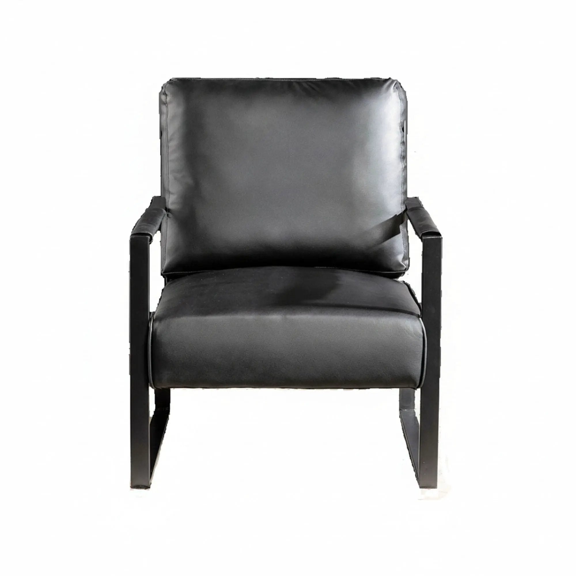 Classic Mid Century Modern Accent Chair With Durable Square Metal Frame, Armchair by Unique Piece Furniture