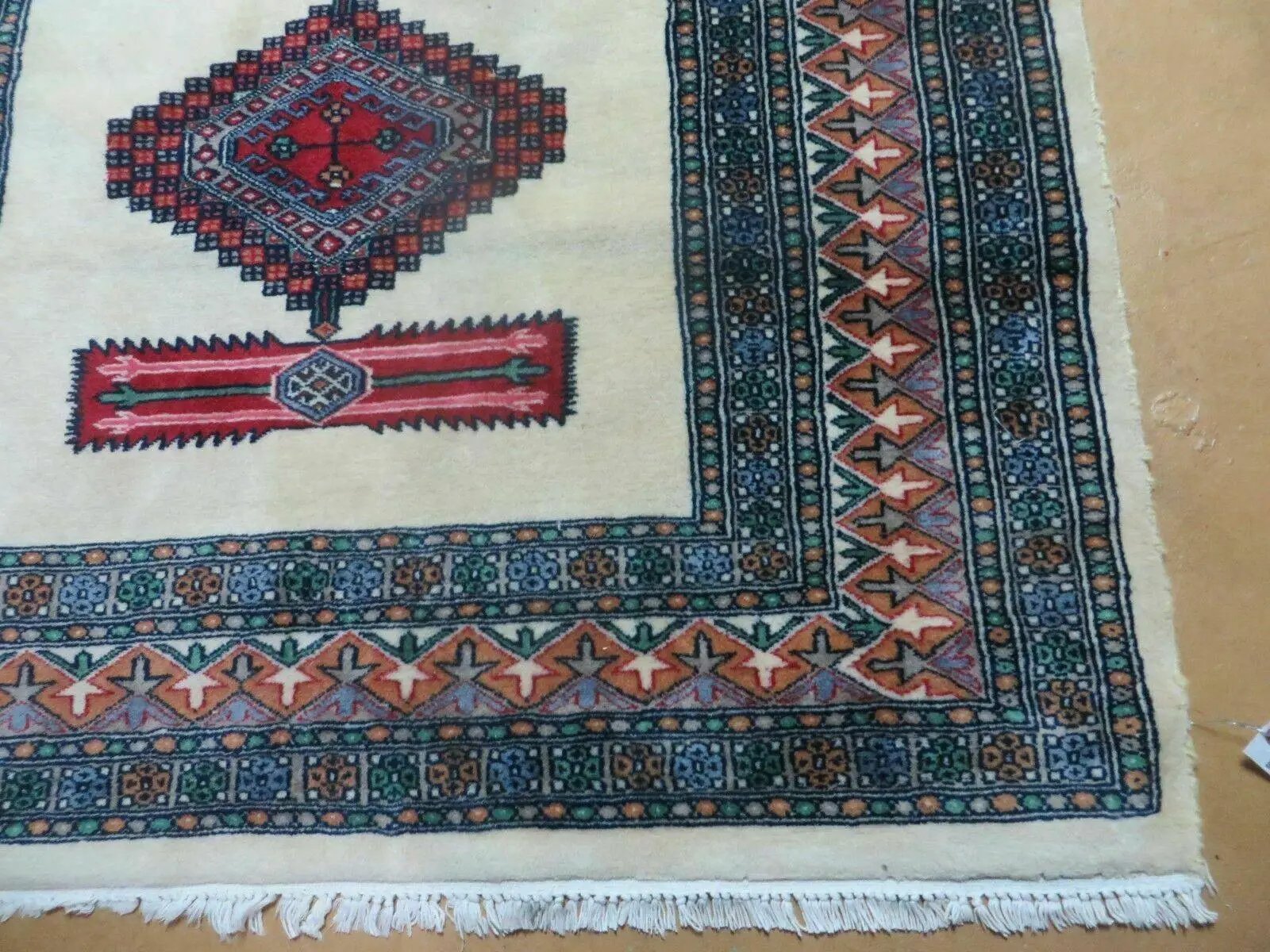 4' X 6' Vintage Handmade Bokhara Turkoman Pakistan Wool Rug Carpet Nice by Jewel Rugs