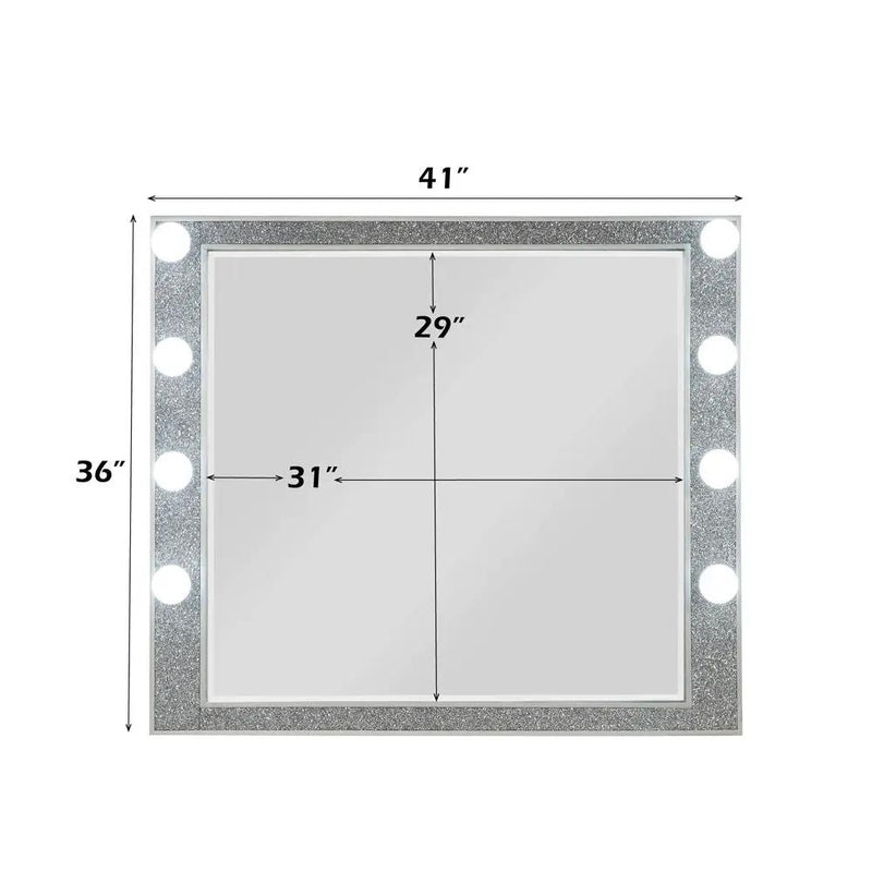Sliverfluff - Mirror With Light - Mirrored & Champagne by Unique Piece Furniture