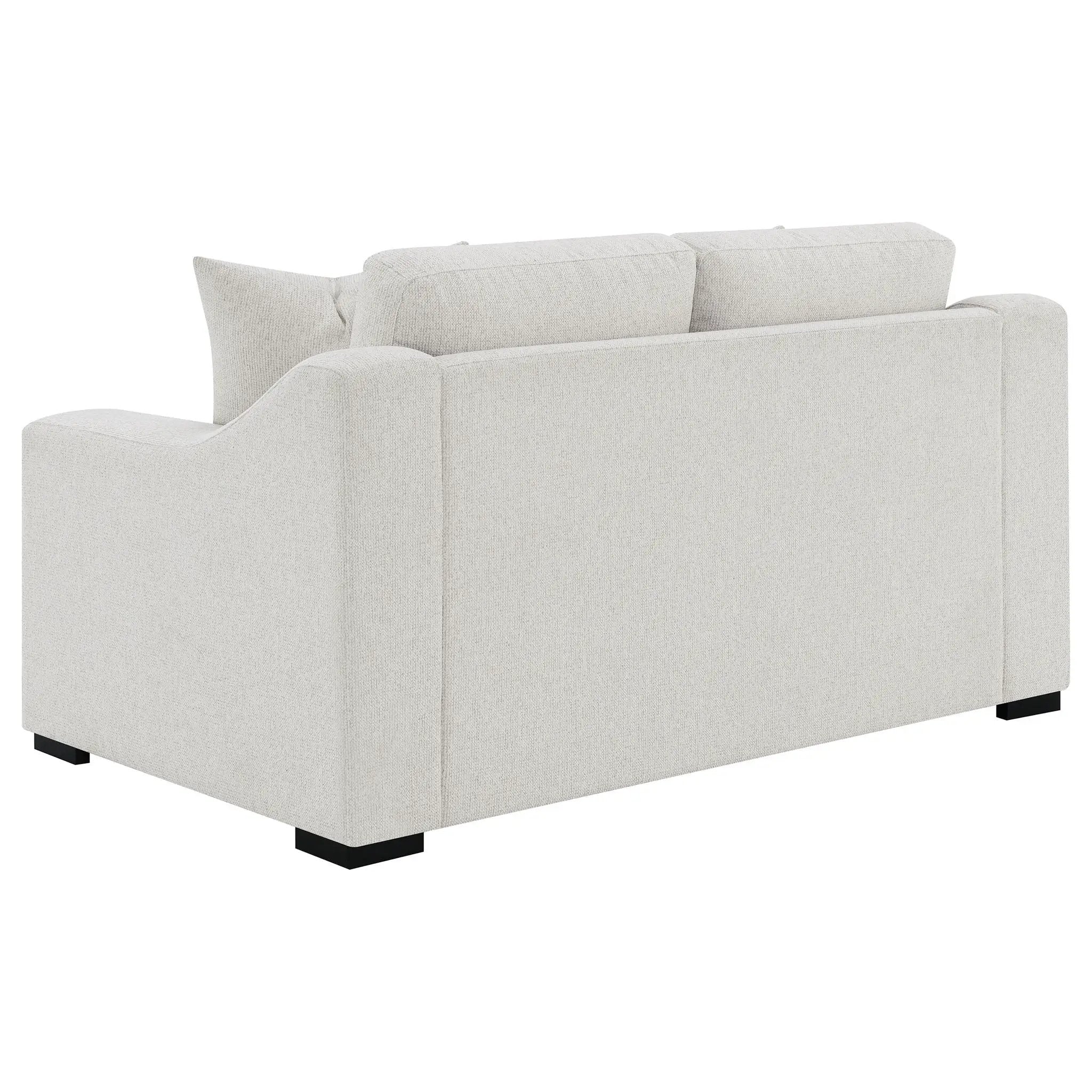 Ashlyn Fabric Upholstered Track Arm Loveseat Sand by Unique Piece Furniture