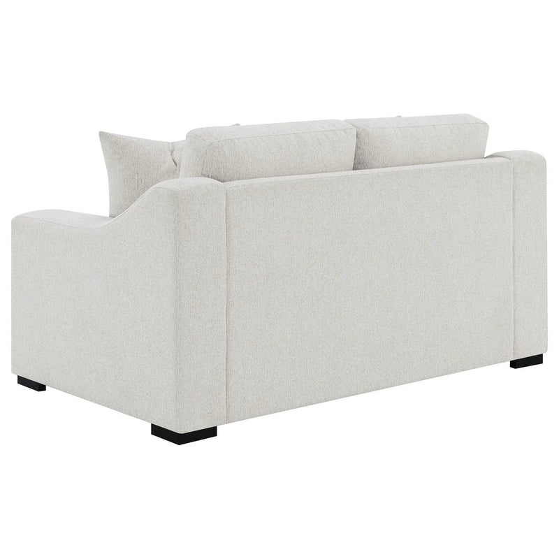 Ashlyn Fabric Upholstered Track Arm Loveseat Sand by Unique Piece Furniture