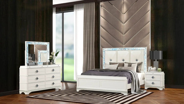 Laguna Modern Style 4 Pc King Upholstered Bedroom Set