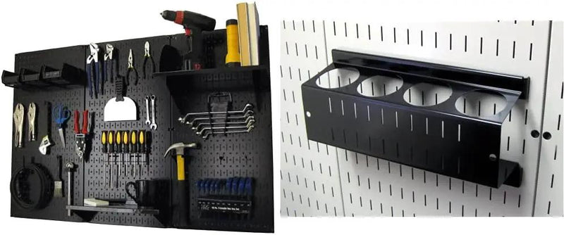 Wall Control Pegboard Metal Organizer, 4 ft. Black, Storage Rack with Rust Resistant Finish by GreenHaven Gardens