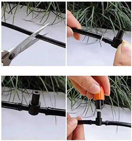 Drip Irrigation kit Plant Watering System Gravity Fed Irrigation Water Drip Setfor Garden Greenhouse Yard Lawn Home or Vacation Use 15M 8/11" Tube 20 Nozzles by GreenHaven Gardens
