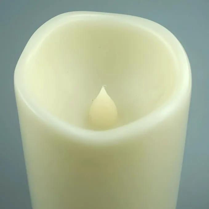 Waterproof Outdoor Battery Operated Flameless Pillar Candles with Timer White Plastic Realistic Flickering Fake Electric LED Lights for Lantern Garden Wedding Christmas Decorations 3”x4” 6 Pack by GreenHaven Gardens