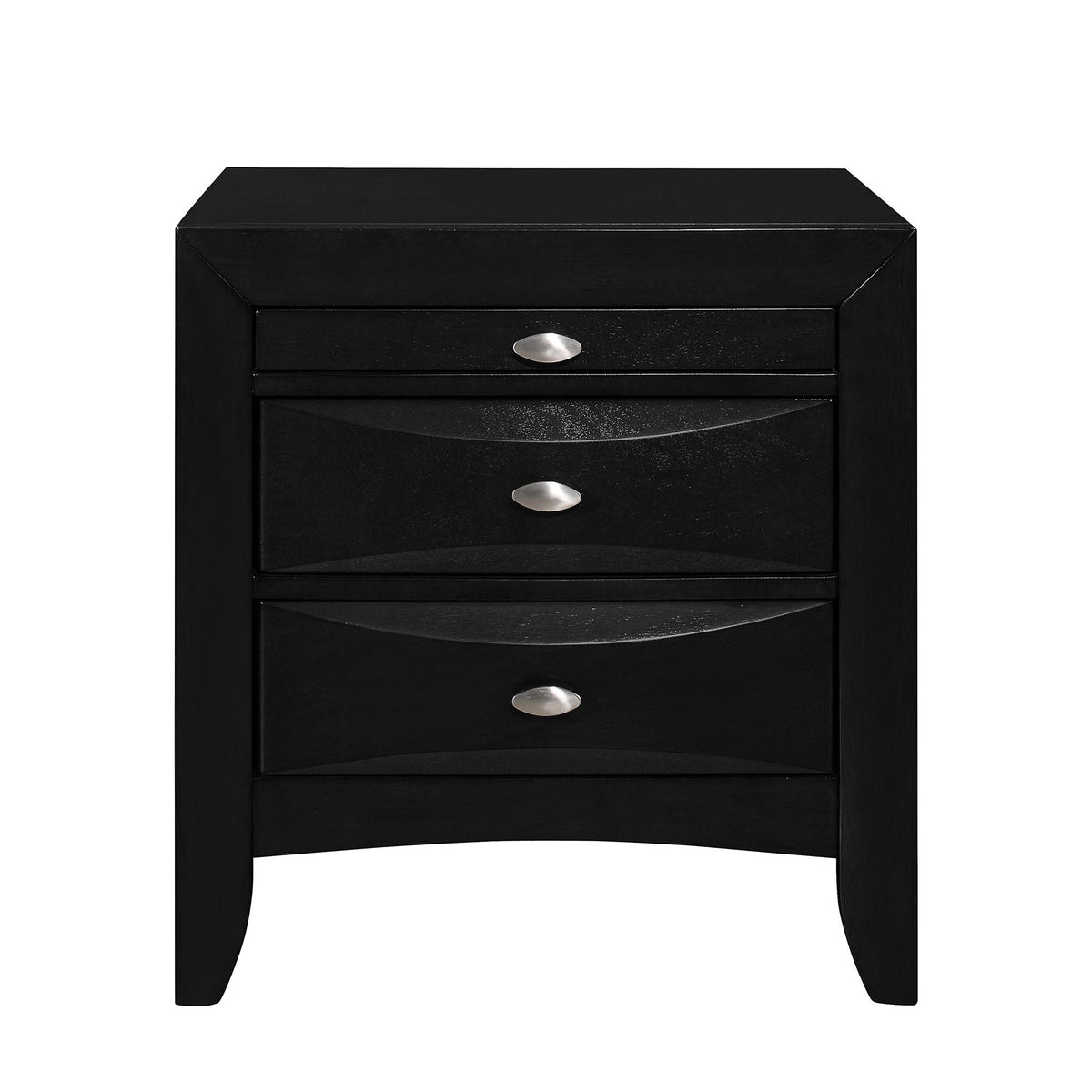 Nightstand with Spacious Drawers and Chambered Fronts - Black or Dark Brown, photo 9 of 13