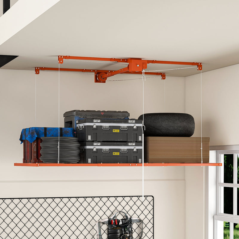 Orange Overhead Garage Storage Rack 3x6 FT by HouseOfZazla