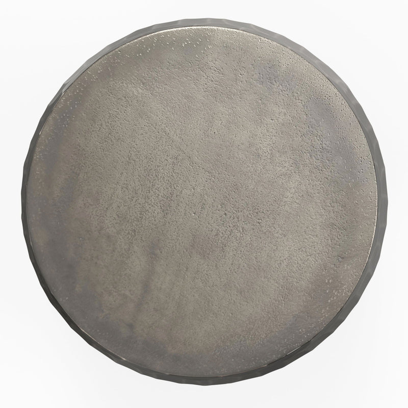 Cast Aluminum Side Table with Hand-Finished Texture - Black, photo 5 of 9