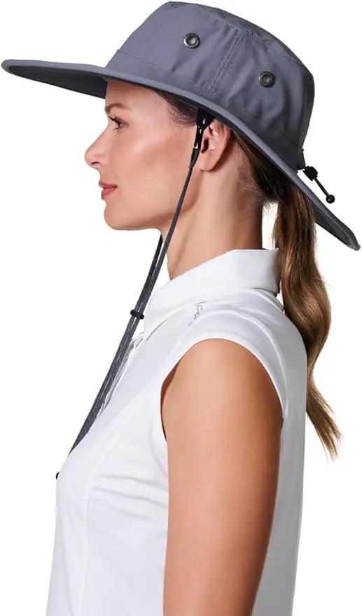 Men's Shapeable Wide Brim Hat - UPF 50 Sun Protection - Maximum Coverage on Your Next Adventure - Sun Fearless Leo Hat by GreenHaven Gardens