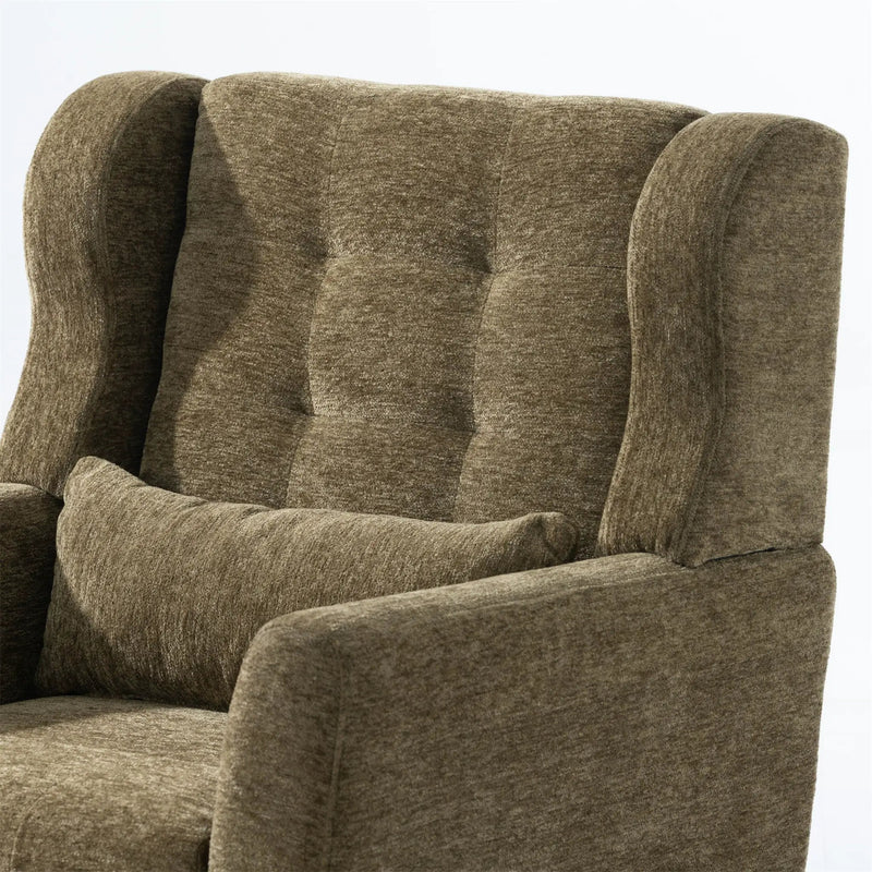 Modern Accent Chair, Arm Chairs For Living Room, Upholstered Mordern Armchair, Comfy Soft Padded Lounge Chair In Small Space, Bedroom, With Pillow, Solid Wood Leg by Unique Piece Furniture