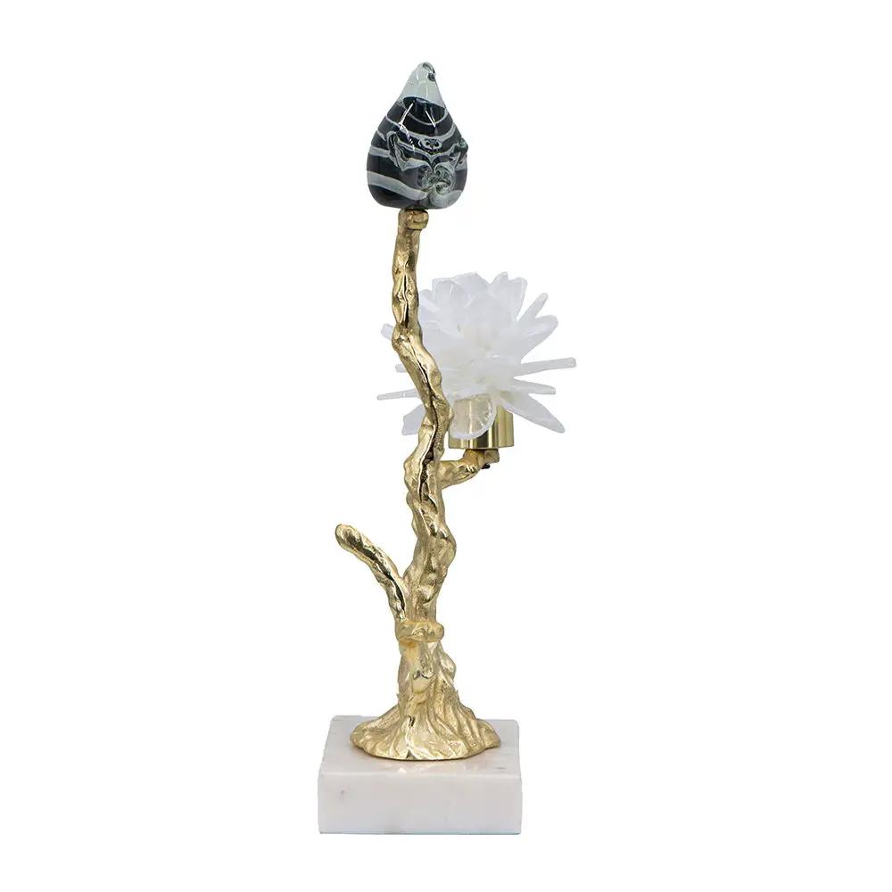 Aluminum Candle Holder With Marble Stand by HouseOfZazla