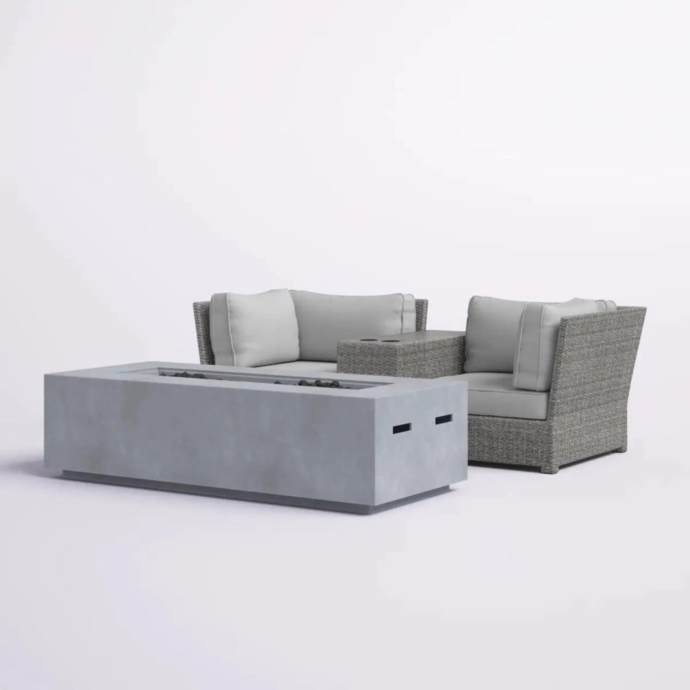 Outdoor Elegance Conversation Set With Fire Pit by Unique Piece Furniture