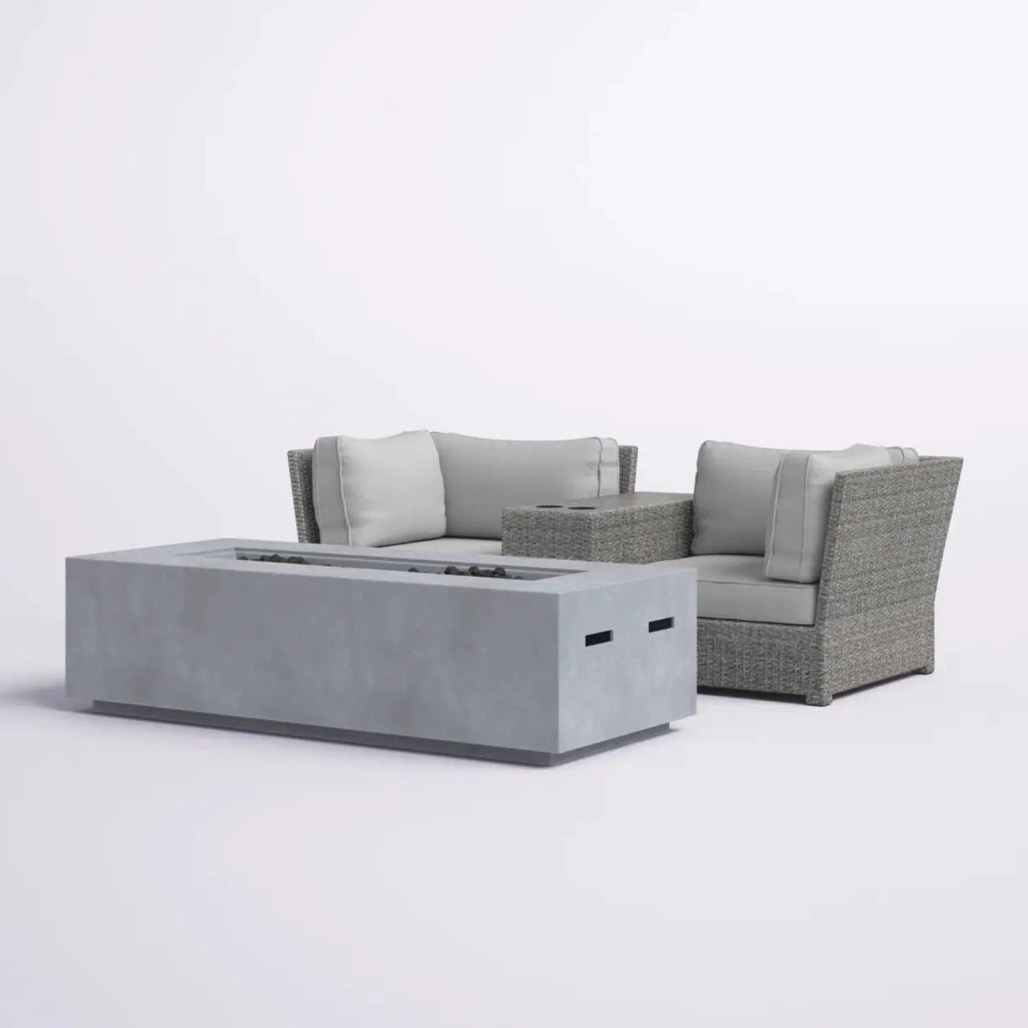 Outdoor Elegance Conversation Set With Fire Pit by Unique Piece Furniture