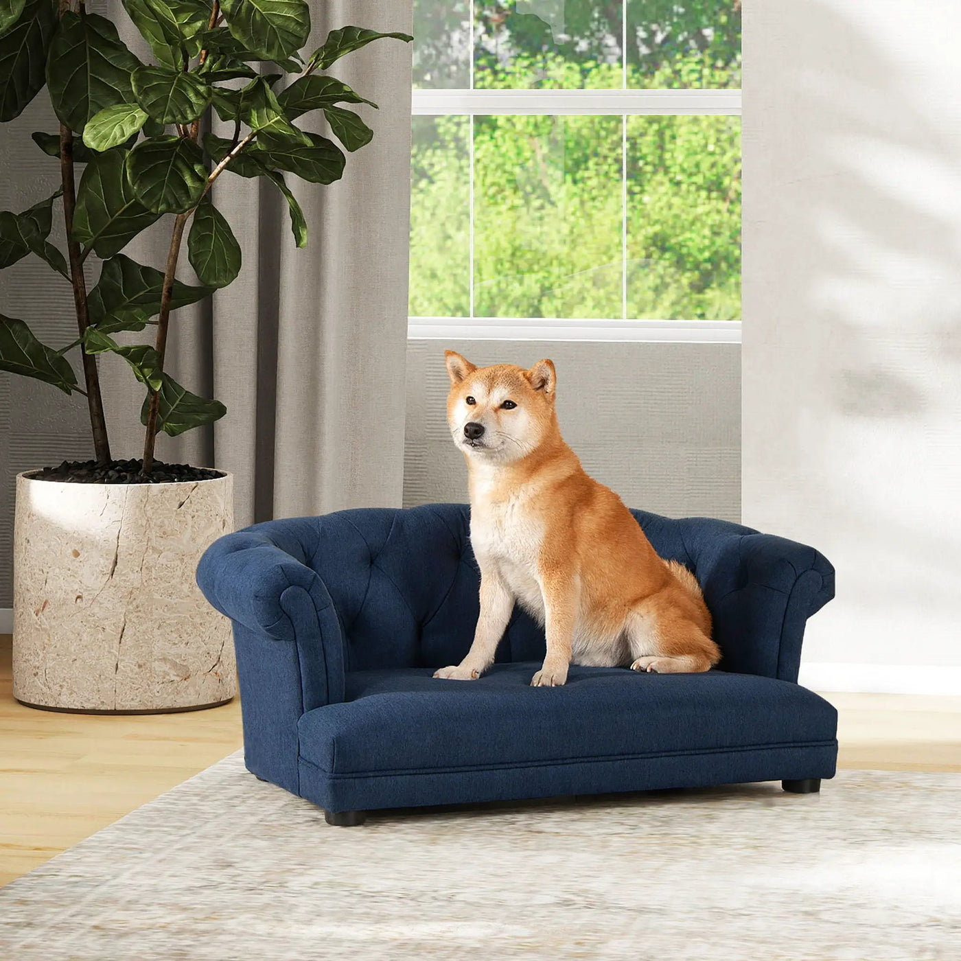 Kiki - Chesterfield Dog Sofa Bed Medium by HouseOfZazla