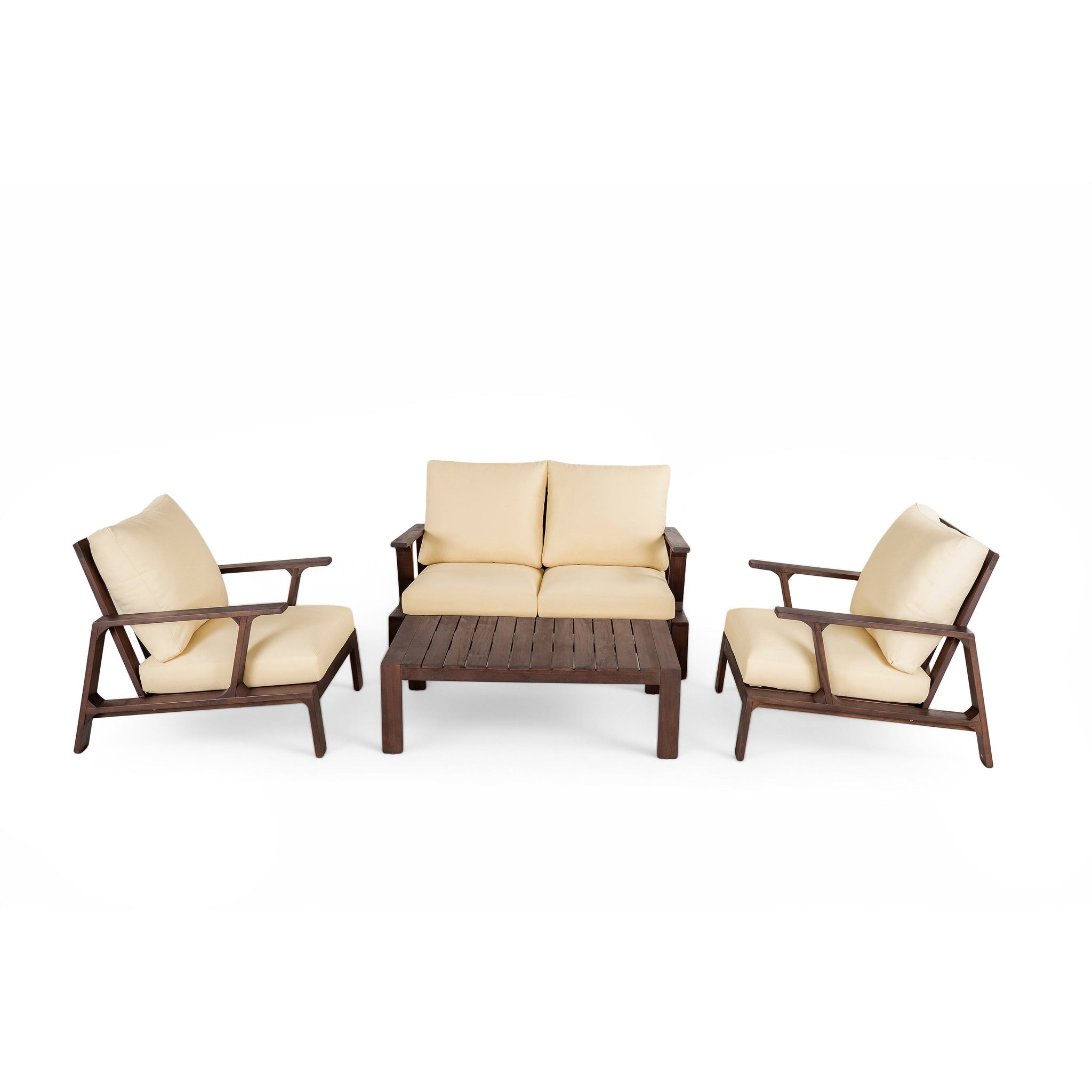 4 Pieces Outdoor Sofa Set with Cushions and Coffee Table by HouseOfZazla