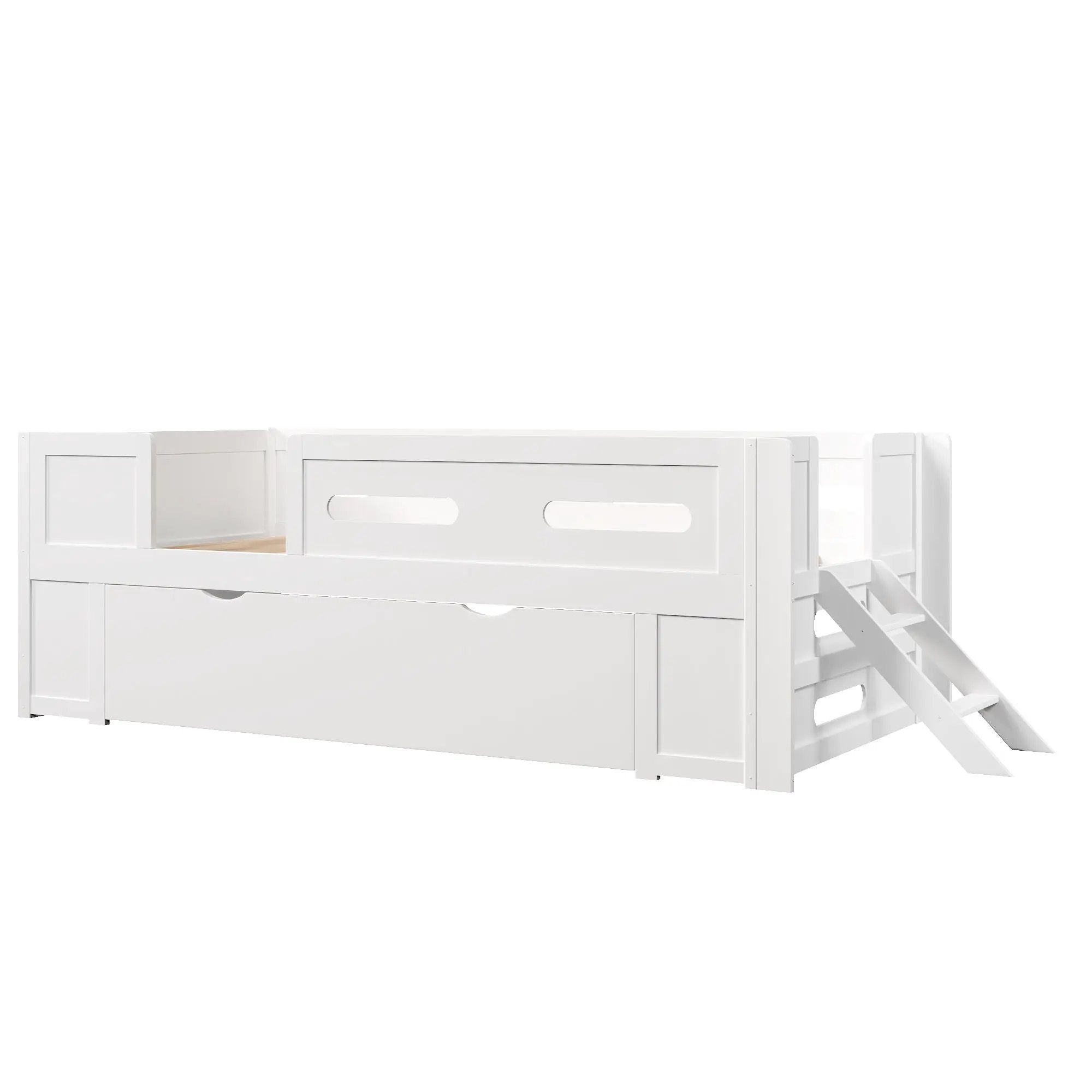 Platform Bed With Guardrail And Drawer by HouseOfZazla