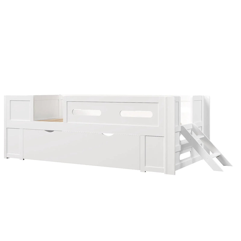 Platform Bed With Guardrail And Drawer by HouseOfZazla