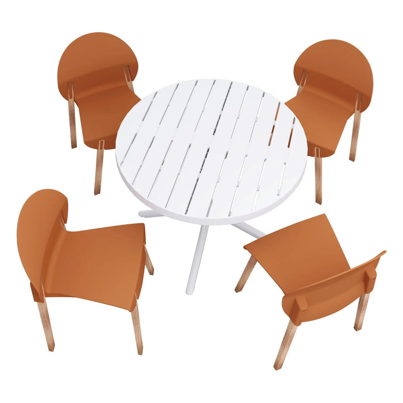 4 Piece Set Of Single Chairs, Traditional Elements With Round Table by Unique Piece Furniture