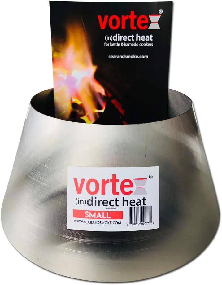 Vortex Small (in) Direct Cooking Charcoal Grill BBQ Accessory Cone 18.5 22.5 for Weber Smokey Mountain WSM Small - Stainless - Original - USA Made -Genuine SM Size by GreenHaven Gardens