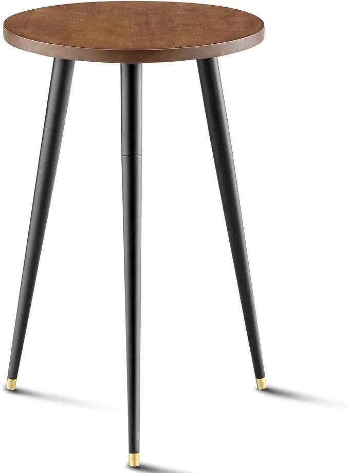 Tall Plant Stand Indoor, Mid Century Wood Plant Stand Plant Table for Flower Pots, Heavy Duty Metal Plant Holder, Modern Home Decor Small Round Side End Table (11.8"x20") by GreenHaven Gardens
