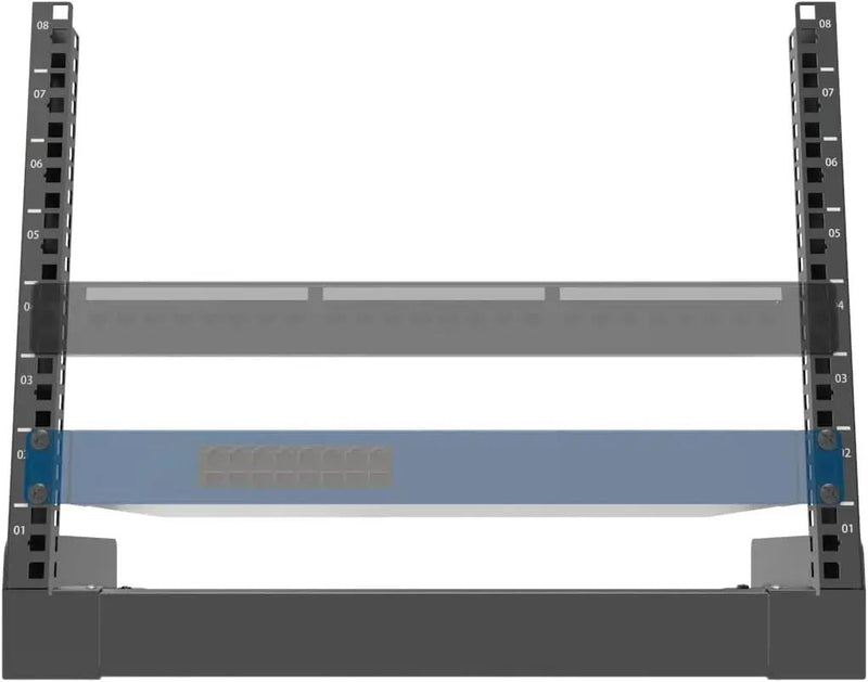 JINGCHENGMEI 8U Desktop Server Rack 2-Post Free Standing Tabletop Rack for 19 inches Patch Panel, Data, AV, IT,Studio, Networking Equipments or Components (8U) by GreenHaven Gardens