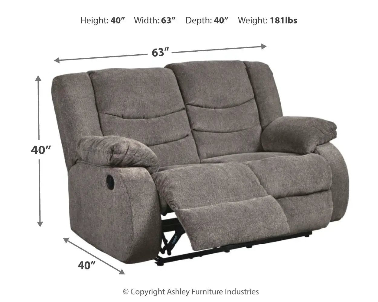Tulen - Reclining Loveseat by Unique Piece Furniture