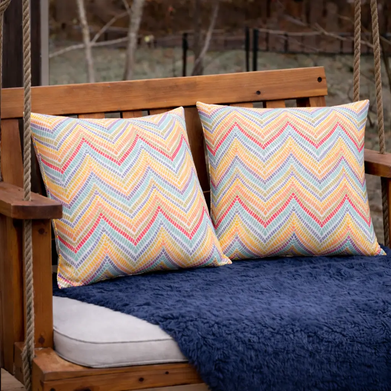 2 Pack Outdoor Throw Pillows, Waterproof & Fade-Resistant by HouseOfZazla
