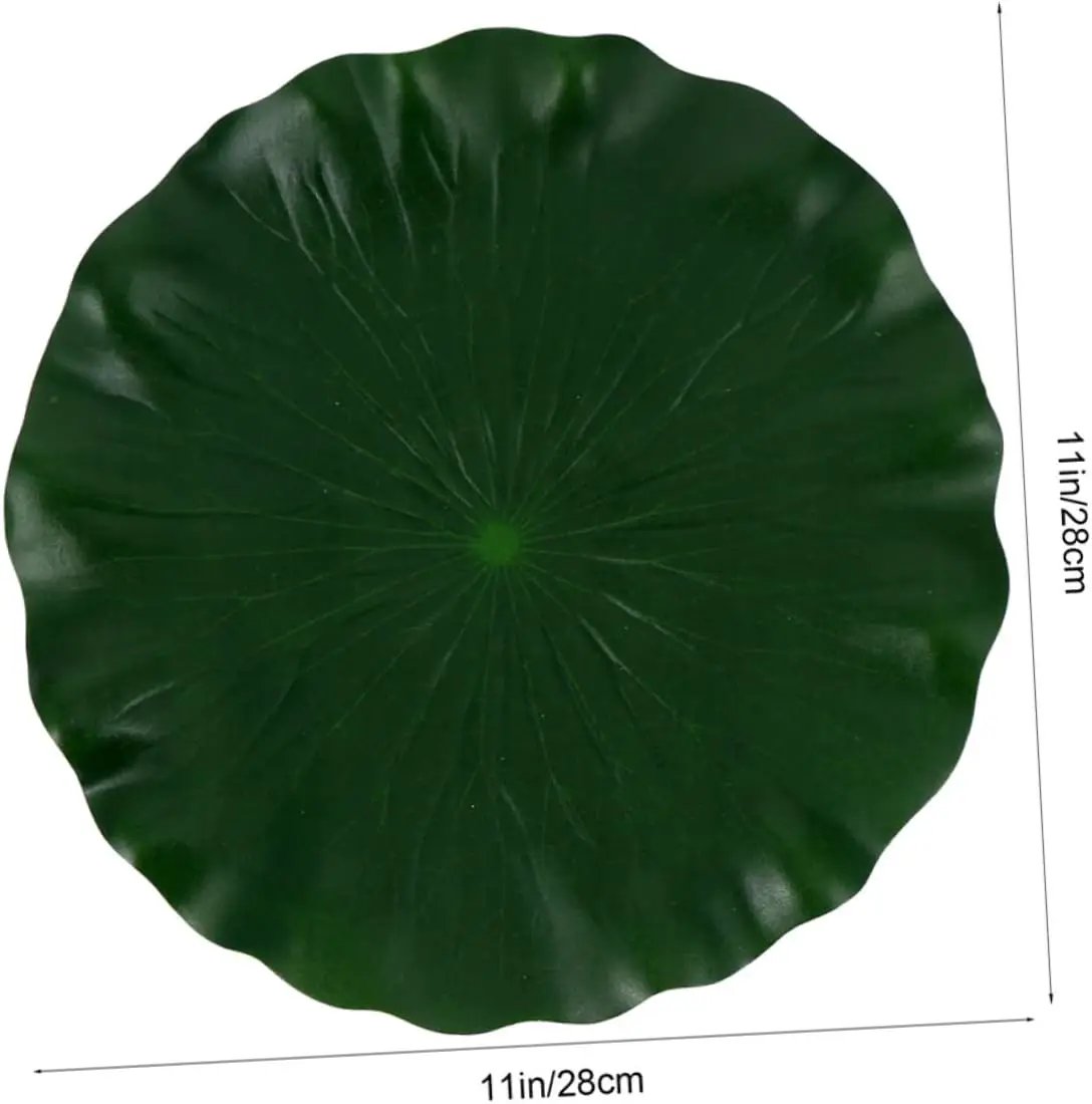 DOITOOL Artificial Lily Pads for Koi Pond: 3 Pcs Artificial Floating Foam Lotus Leaves 11 Inch Realistic Water Lily Pads Ornaments for Patio Fish Pond Pool Aquarium Decor, Green by GreenHaven Gardens