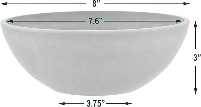 PSW M20TP Garden Bowl, Planter Bowl, Centerpiece Bowl, Fairy Garden Planter 8 Inch, 1 Count (Pack of 1) by GreenHaven Gardens