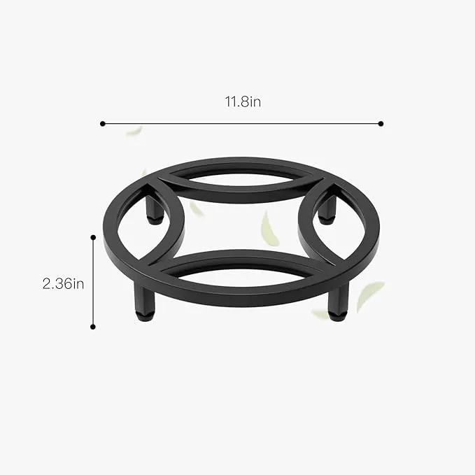 Zhongma 2 Pack 11.8" Sturdy Potted Plant Stand Flower Pot Holder Heavy Duty Construction, Low Plant Stand for Home Indoor and Outdoor, Sturdy plant riser and saucer without Installation Required by GreenHaven Gardens